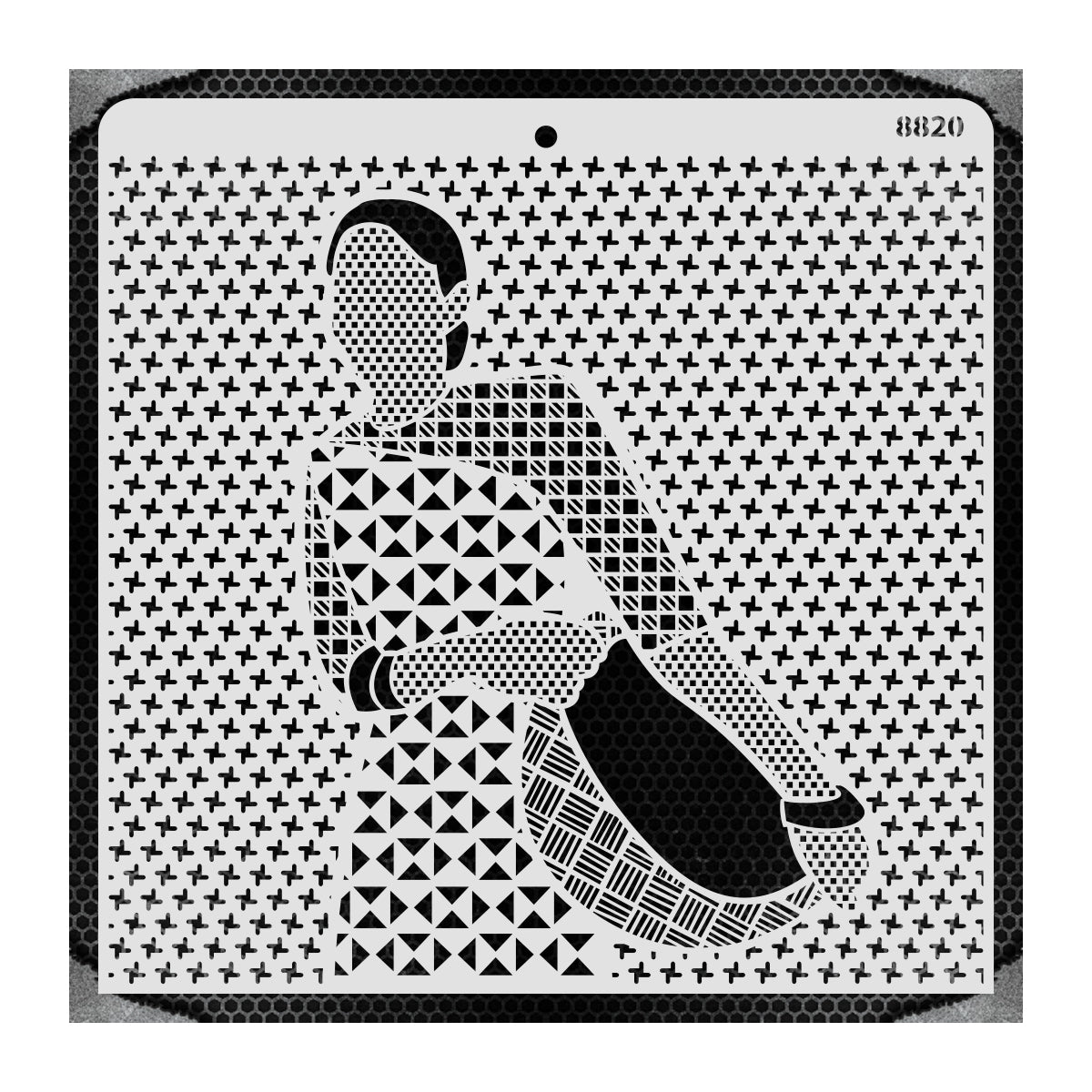 iCraft Multi-Surface Stencils - Perfect for Walls, DIY & Resin Art Projects | Reusable |12" x 12" Stencil-8820