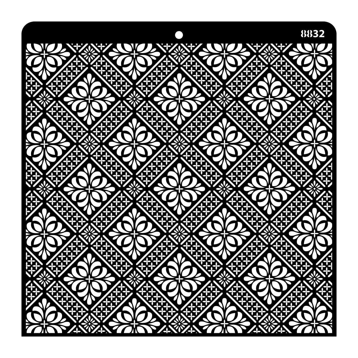 iCraft Multi-Surface Stencils - Perfect for Walls, DIY & Resin Art Projects | Reusable |12" x 12" Stencil-8832