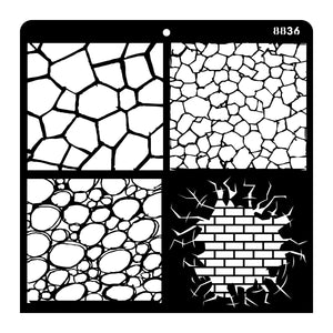 iCraft Multi-Surface Stencils - Perfect for Walls, DIY & Resin Art Projects | Reusable |12" x 12" Stencil-8836