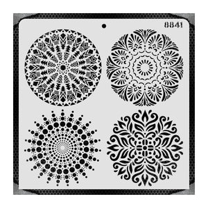iCraft Multi-Surface Stencils - Perfect for Walls, DIY & Resin Art Projects | Reusable |12" x 12" Stencil-8841