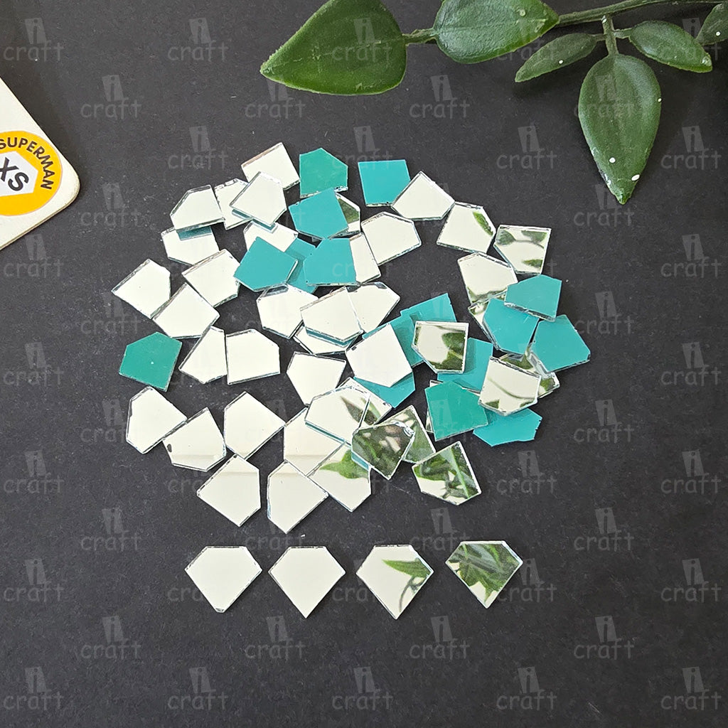 iCraft Superman Glass Mirror Beads. Pack Of 50 Grams