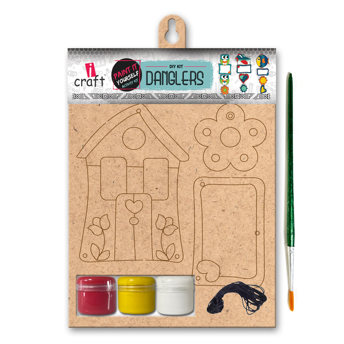 iCraft DIY Danglers - Home Decor Art Kit for Kids - House WE 755