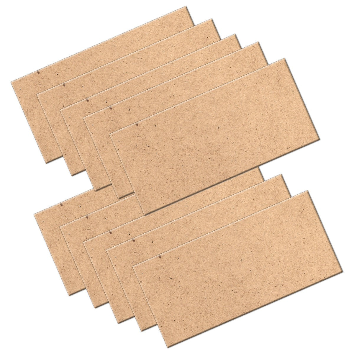 iCraft Rectangle Plain Base For Resin Envelopes (Pack of 10) 2 mm thickness -Size 3.25” x 6.75”