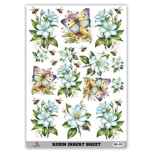 iCraft Resin Sheet RS-05 Transparent OHP Sheet with Flowers, Mandala, Motif, Evil Eye Designs - Sospeso Sheet for Resin Art, Coaster, Clock, Nameplate, Tray, Embossing, Scrapbook, Greeting Cards, Jewelry Pack of 1 Pcs