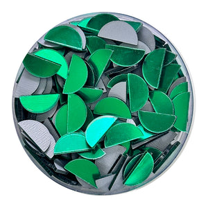 iCraft Accessories  Acrylic Mirrors Half Round 15mm. Pack Of 25 Grams