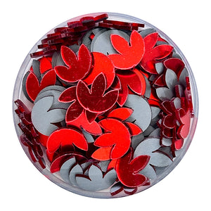 iCraft Accessories  Acrylic Mirrors Maple Leaf 15MM. Pack Of 25 Grams