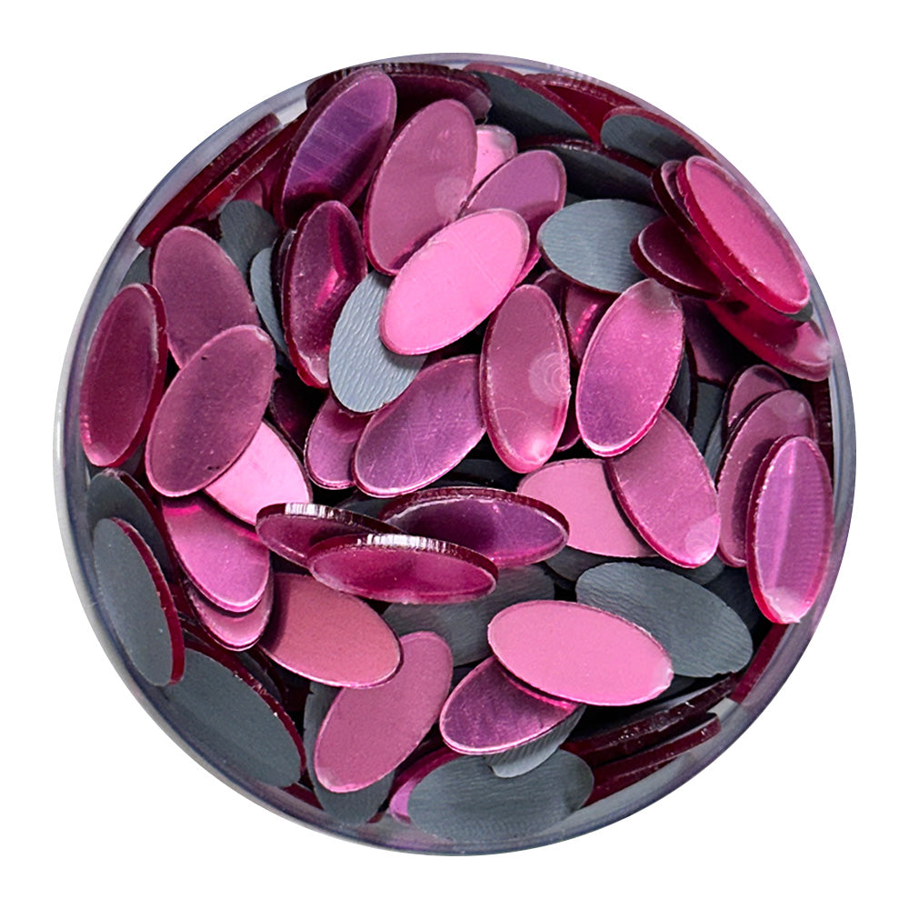 iCraft Accessories  Acrylic Mirrors Ovel 16MM. Pack Of 25 Grams