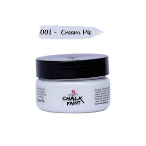 iCraft Premium Chalk Paint - Smooth, Creamy & Non-Toxic - Ideal for DIY & Resin Projects-50ml Cream Pie