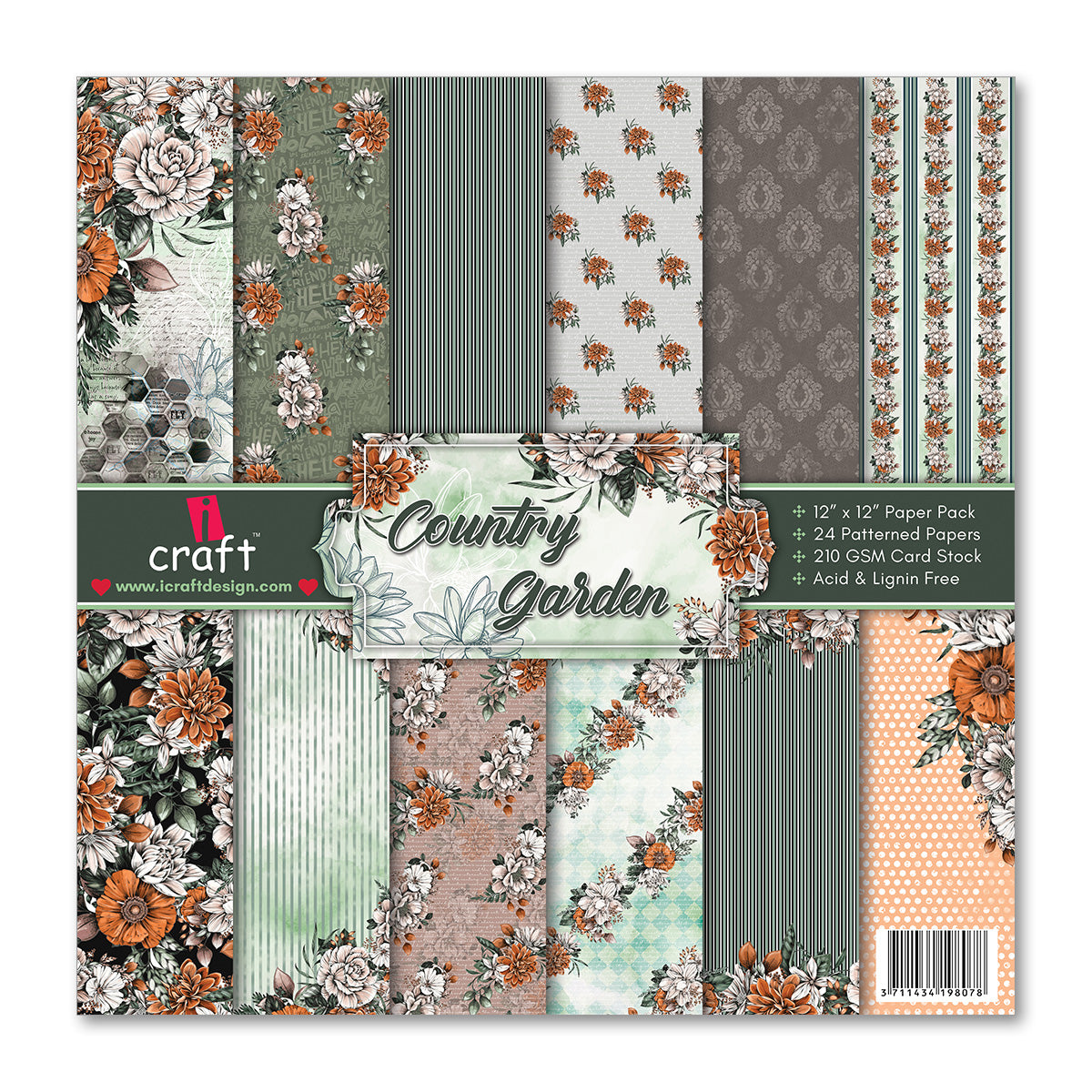 iCraft Pattern Paper- Country Garden