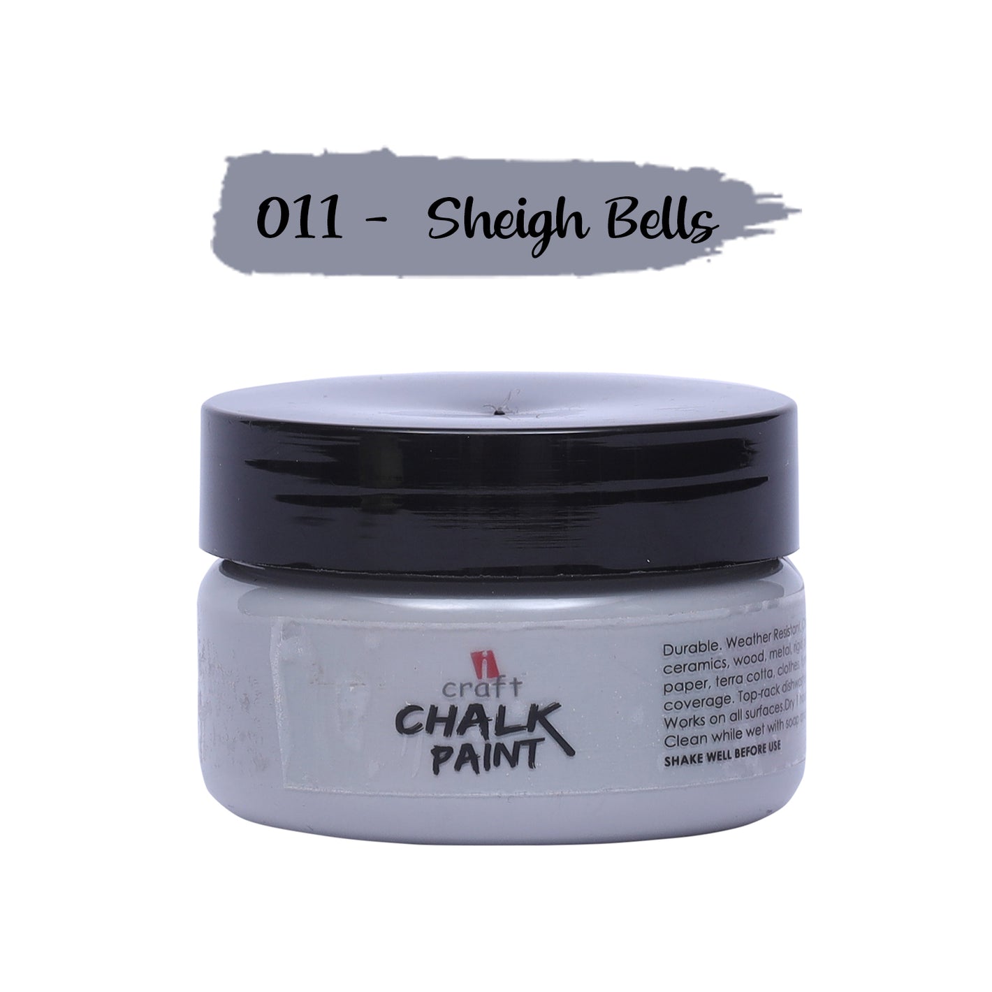 iCraft Premium Chalk Paint - Smooth, Creamy & Non-Toxic - Ideal for DIY & Resin Projects-50ml Sleigh Bells