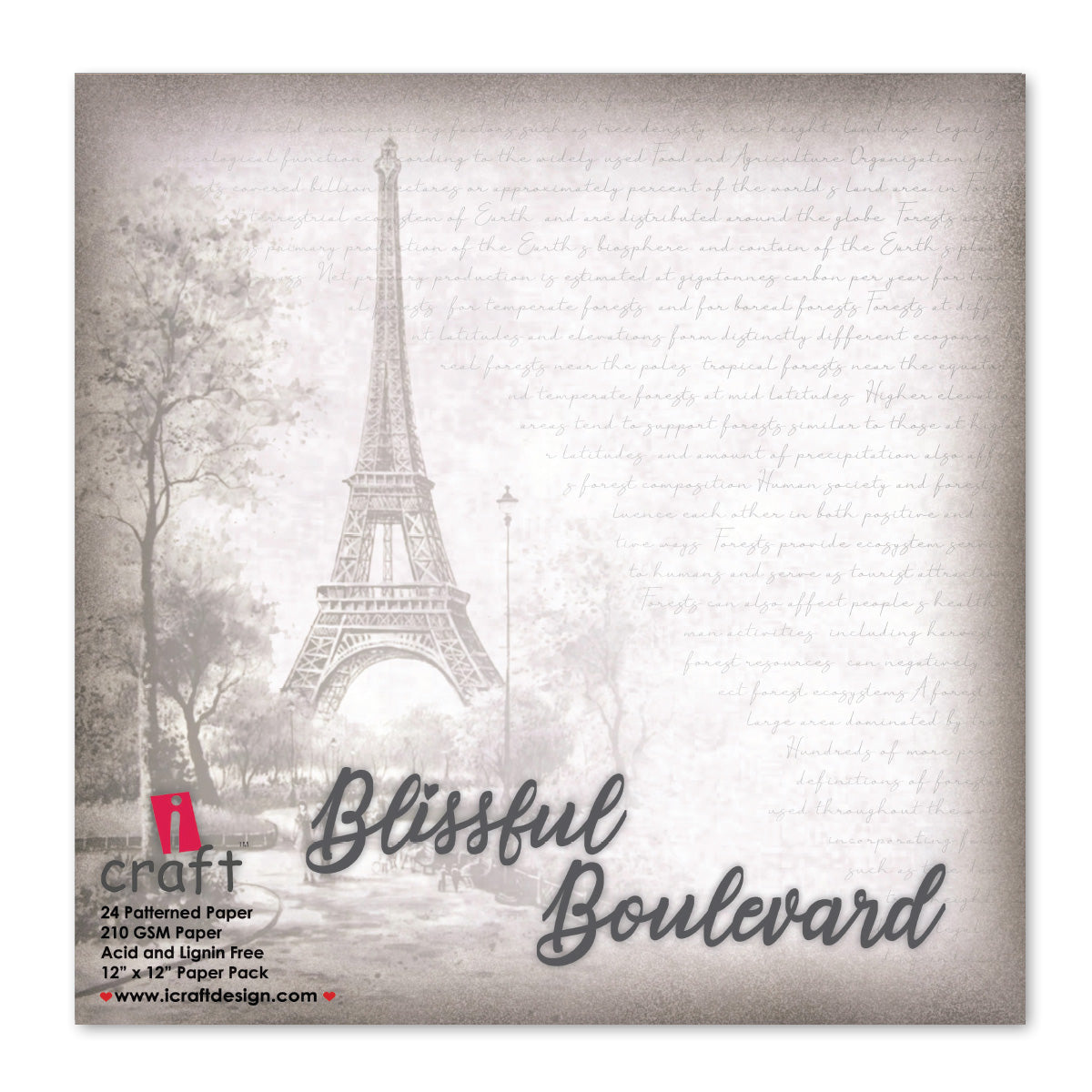 iCraft Pattern Paper- Blissful Boulevard