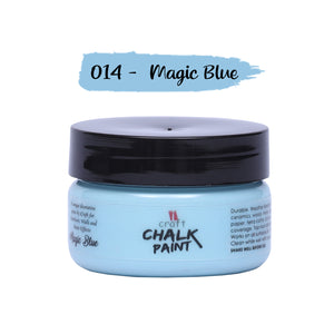iCraft Premium Chalk Paint - Smooth, Creamy & Non-Toxic - Ideal for DIY & Resin Projects-50ml Magic Blue