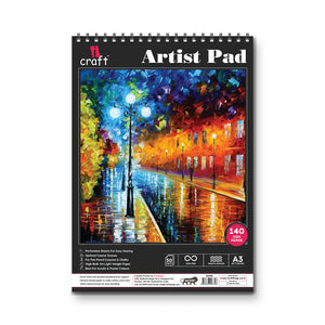 iCraft Artist Pad - Premium Drawing Paper for Various Art Mediums - Perforated and Coarse Texture
