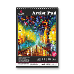 iCraft Artist Pad - Premium Drawing Paper for Various Art Mediums - Perforated and Coarse Texture