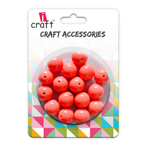 iCraft Accessories-Carrot  Moti 14mm.Pack Of 30 Grams