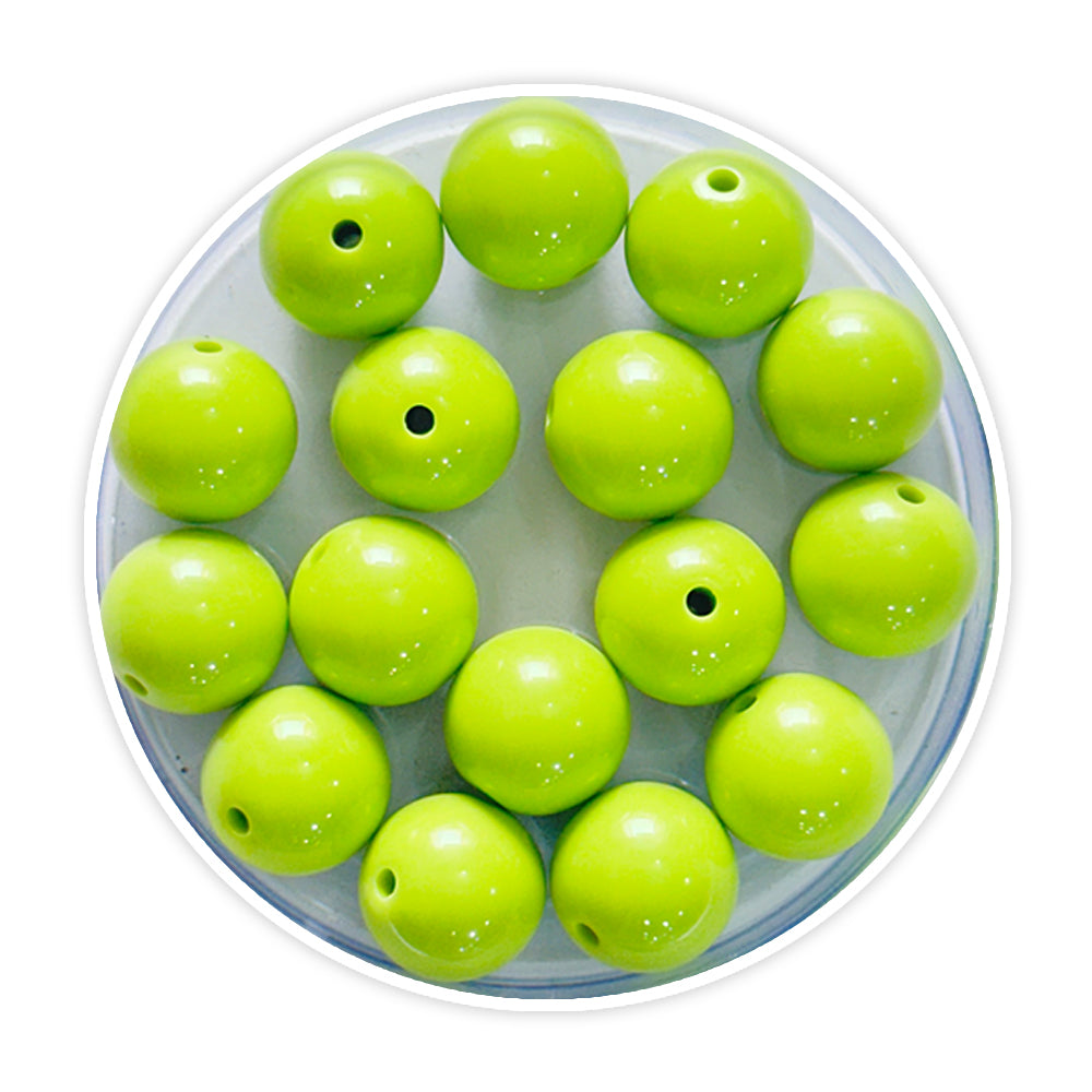 iCraft Accessories-Parrot Green Moti 14mm.Pack Of 30 Grams