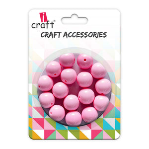 iCraft Accessories-Pink Moti 14mm.Pack Of 30 Grams