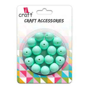 iCraft Accessories Sea Green Moti 14mm.Pack Of 30 Grams