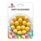 iCraft Accessories-Yellow Moti 14mm.Pack Of 30 Grams