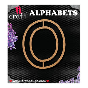 iCraft Wooden Outline Alphabets- O