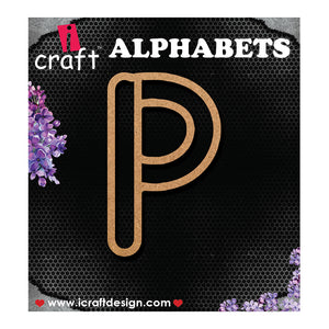 iCraft Wooden Outline Alphabets- P