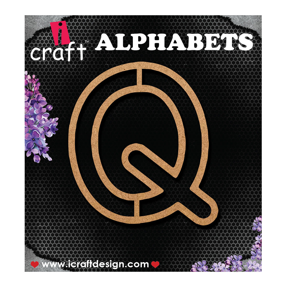 iCraft Wooden Outline Alphabets- Q
