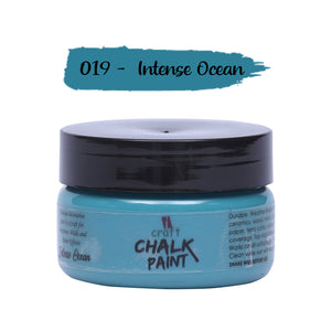 iCraft Premium Chalk Paint - Smooth, Creamy & Non-Toxic - Ideal for DIY & Resin Projects-50ml Intense Ocean
