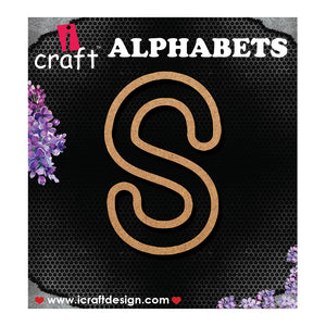 iCraft Wooden Outline Alphabets- S