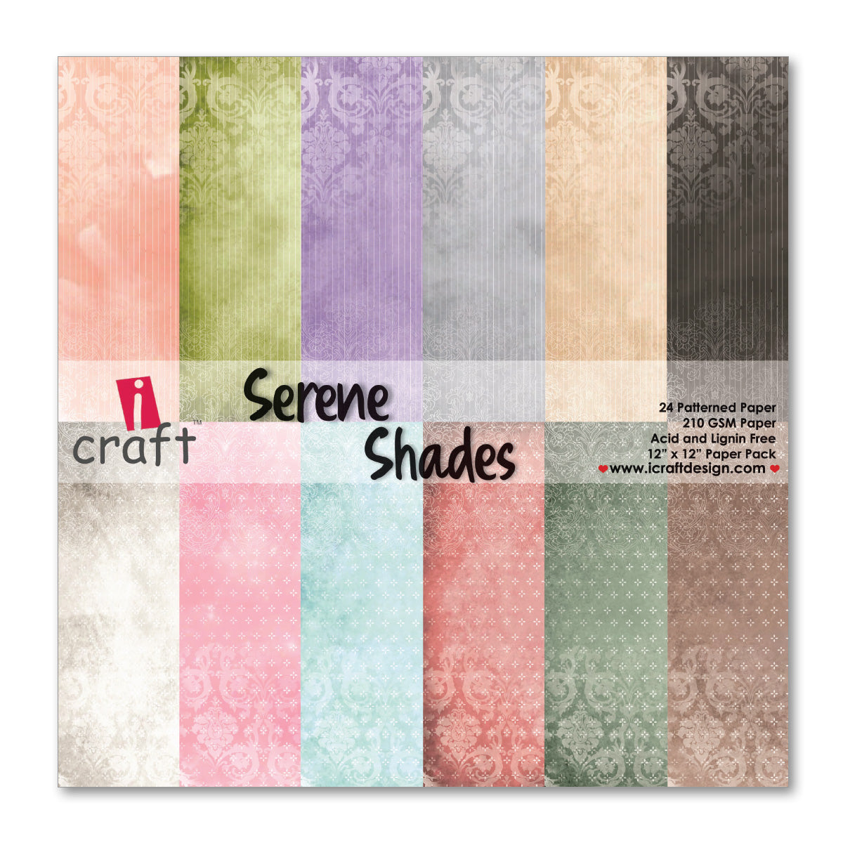 iCraft Pattern Paper- Serene Shades