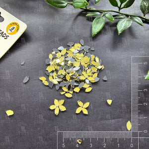 iCraft Gold 2 Sided Pointed Glass Mirror Beads. Pack Of 50 Grams