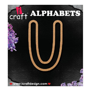 Craft Wooden Outline Alphabets- U