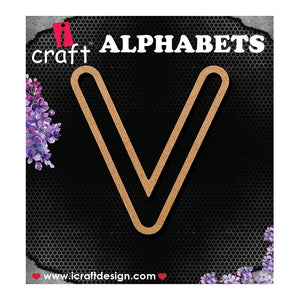 iCraft Wooden Outline Alphabets- V
