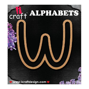 iCraft Wooden Outline Alphabets- W