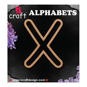 iCraft Wooden Outline Alphabets- X