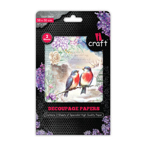 iCraft Decoupage Paper Pack - Dual-Sheet Set for Resin Art & Furniture Upcycling and DIY’s - 3001