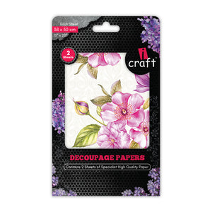 iCraft Decoupage Paper Pack - Dual-Sheet Set for Resin Art & Furniture Upcycling and DIY’s - 3009