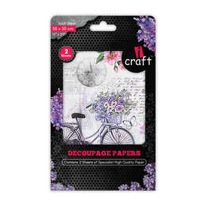 iCraft Decoupage Paper Pack - Dual-Sheet Set for Resin Art & Furniture Upcycling and DIY’s - 3010