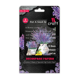 iCraft Decoupage Paper Pack - Dual-Sheet Set for Resin Art & Furniture Upcycling and DIY’s - 3020