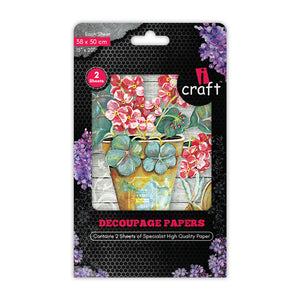 iCraft Decoupage Paper Pack - Dual-Sheet Set for Resin Art & Furniture Upcycling and DIY’s - 3021