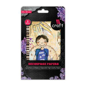 iCraft Decoupage Paper Pack - Dual-Sheet Set for Resin Art & Furniture Upcycling and DIY’s - 3022