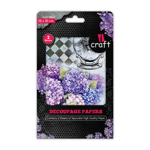 iCraft Decoupage Paper Pack - Dual-Sheet Set for Resin Art & Furniture Upcycling and DIY’s - 3023