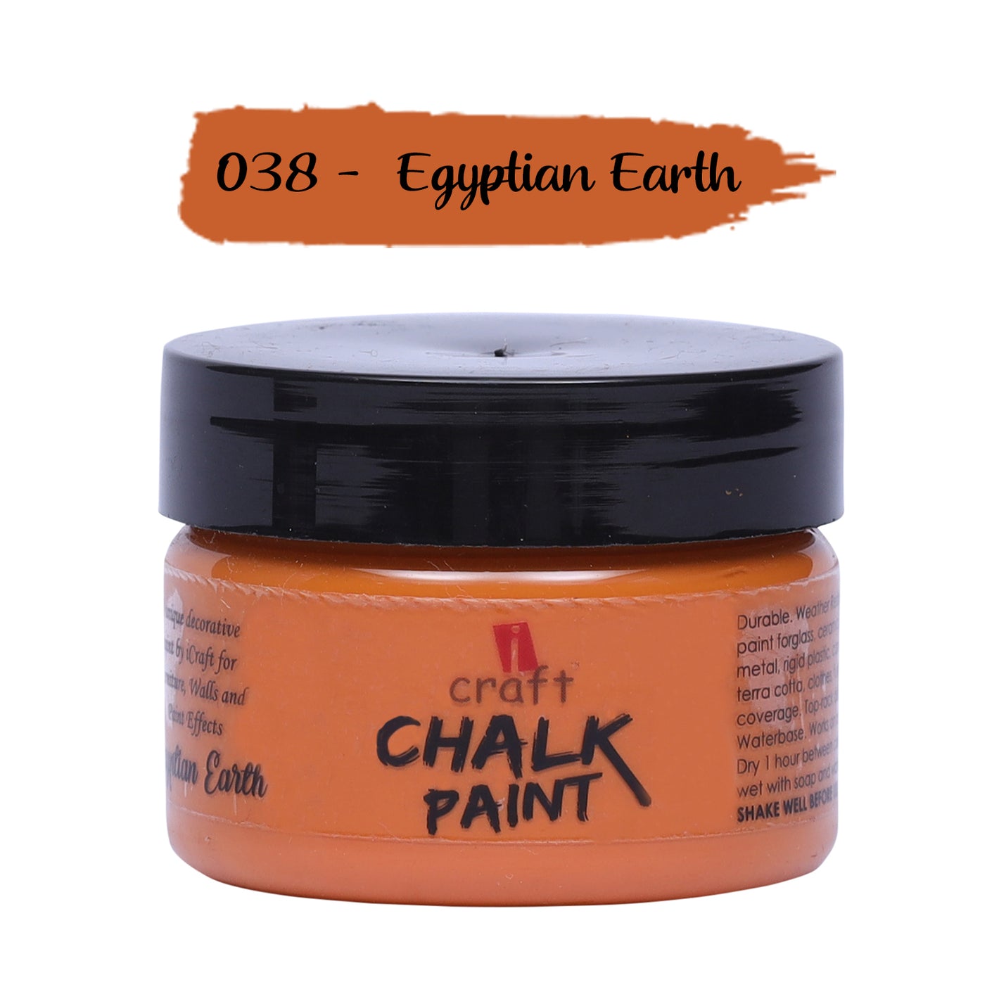 iCraft Premium Chalk Paint - Smooth, Creamy & Non-Toxic - Ideal for DIY & Resin Projects-50ml Egyption Earth