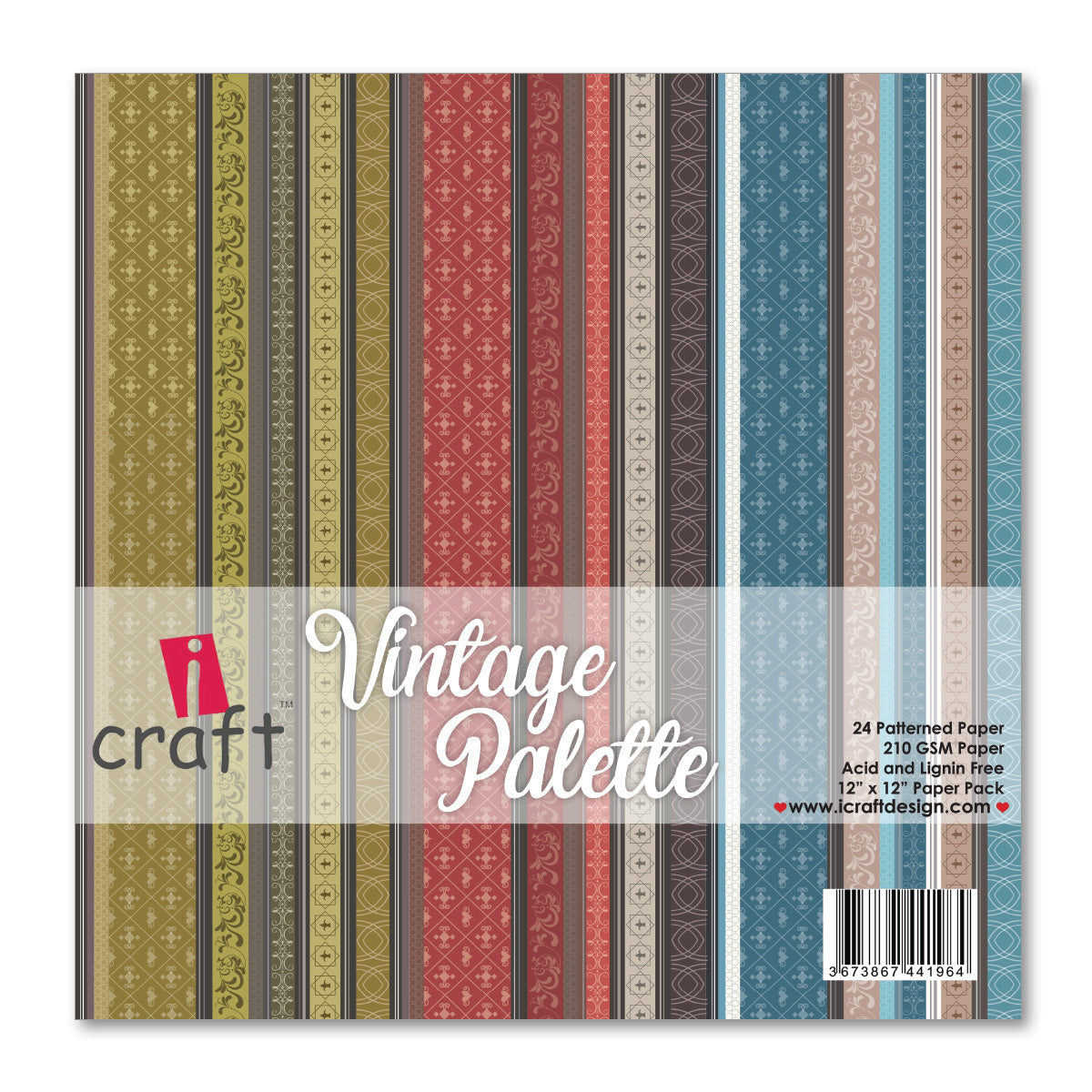 iCraft Pattern Paper- Vintage Palette