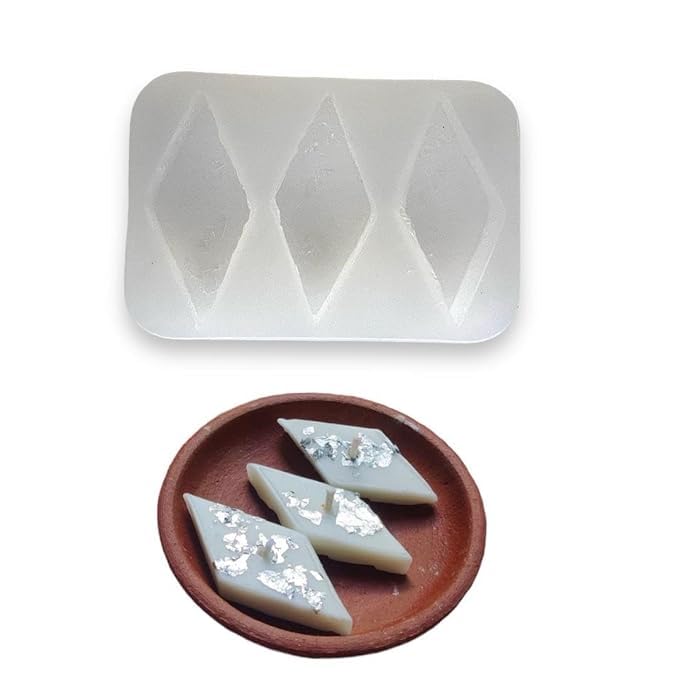 Kaju Katli Silicone Mould — for Resin, Wax & Clay