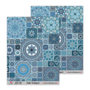 iCraft Water Transfer Stickers- Best use for Resin, Fabric, Plastic, MDF & Glass - Decorative Decals in Floral, Quotes & More (7" x 10")-5018