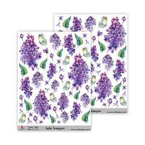 iCraft Water Transfer Stickers- Best use for Resin, Fabric, Plastic, MDF & Glass - Decorative Decals in Floral, Quotes & More (7" x 10")-5029