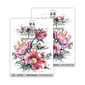 iCraft Water Transfer Stickers- Best use for Resin, Fabric, Plastic, MDF & Glass - Decorative Decals in Floral, Quotes & More (7" x 10")-5046