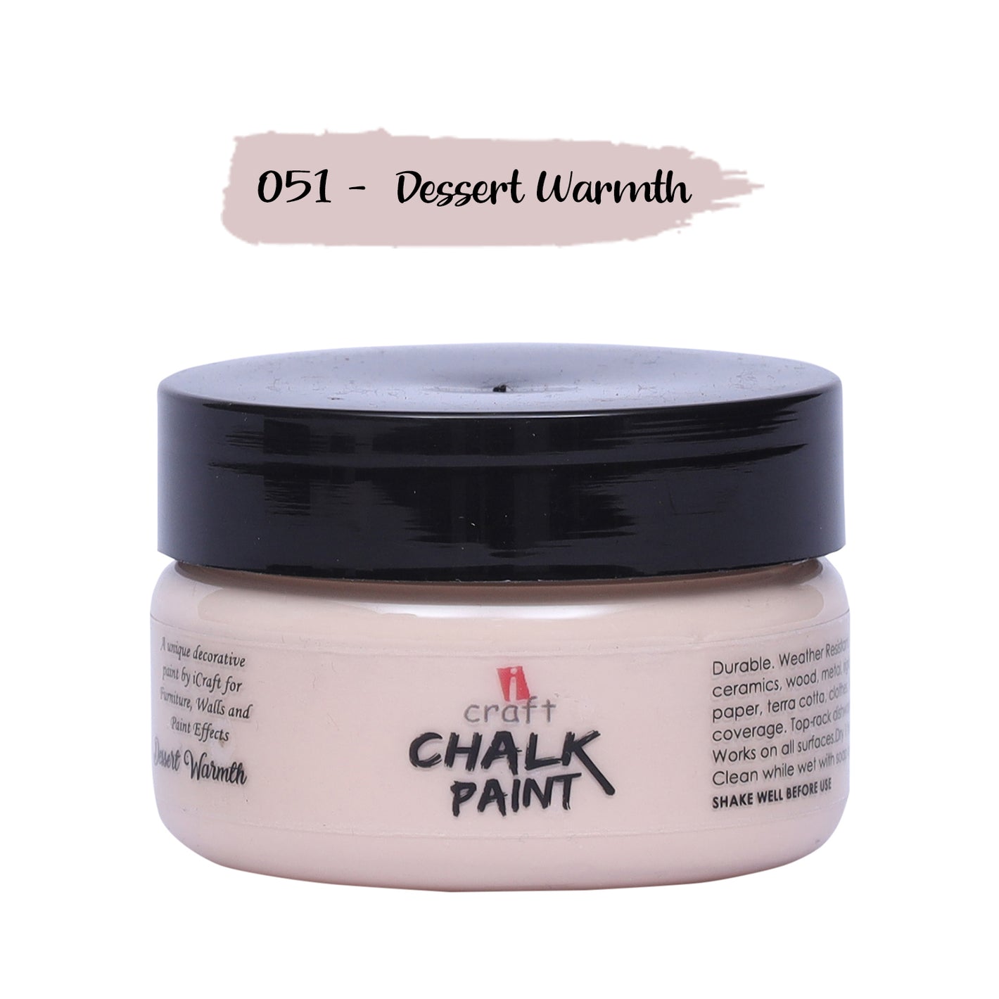 iCraft Premium Chalk Paint - Smooth, Creamy & Non-Toxic - Ideal for DIY & Resin Projects-50ml Dessert Warmth