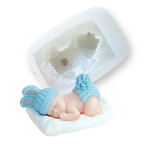 Sleeping Baby Silicone Mould — for Resin, Wax & Clay