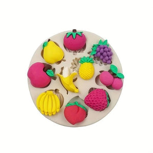 Mix Fruit Silicone Mould — for Resin, Wax & Clay